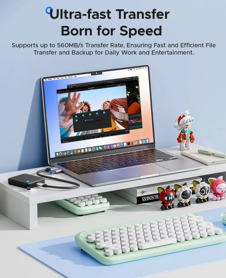 ORICO 2TB Portable External Solid State Drive USB 3.2 Gen2 SSD for iPhone 15/Pro - Image 3 of 4