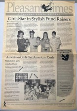 RARE American Girl "Pleasant Times" Newspaper DEBUT ISSUE 1993  BONUS PINS