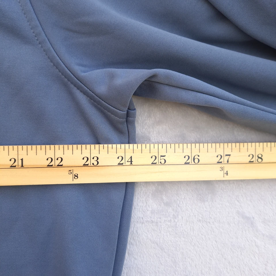 Pullover de golf Ben Hogan para hombre grande gris con cremallera en cuarto de manga larga rendimiento Foto 3 de 4