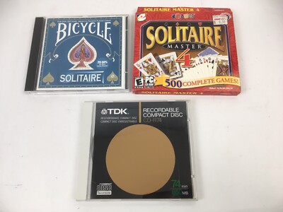 Bicycle Solitaire/Solitaire Master 4/Monopoly CD-ROM Games classic Old Windows