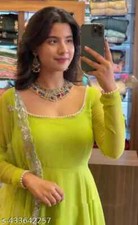 Bollywood Pakistani Anarkali Kurta Frock Suit with Dupatta Designer Women Kurti