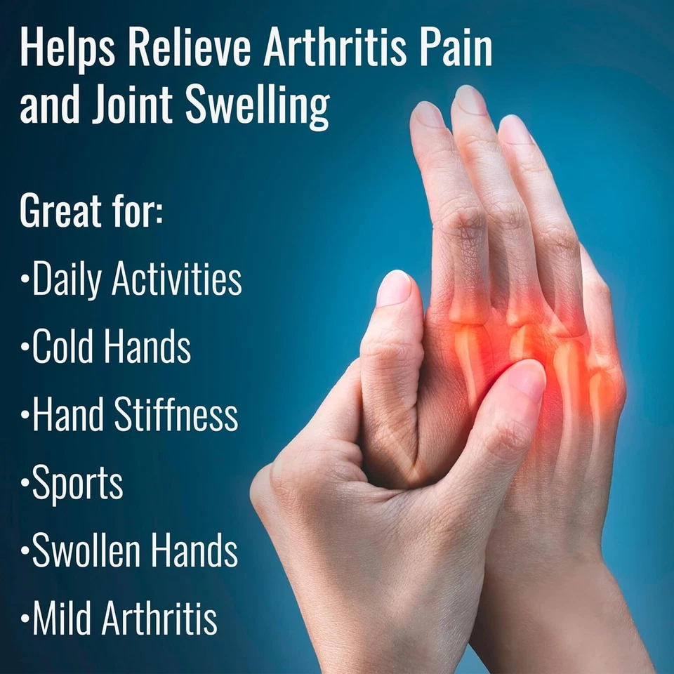 Guantes médicos para artritis compresión cobre alivio del dolor mano muñeca soporte ortopédico Foto 2 de 4