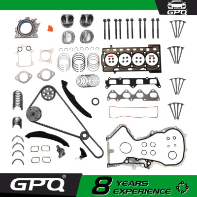 TIMING CHAIN KIT PISTON OVERHAUL REBUILD KIT FOR VW AUDI 1.4 TSI CAV CTH BLG BMY