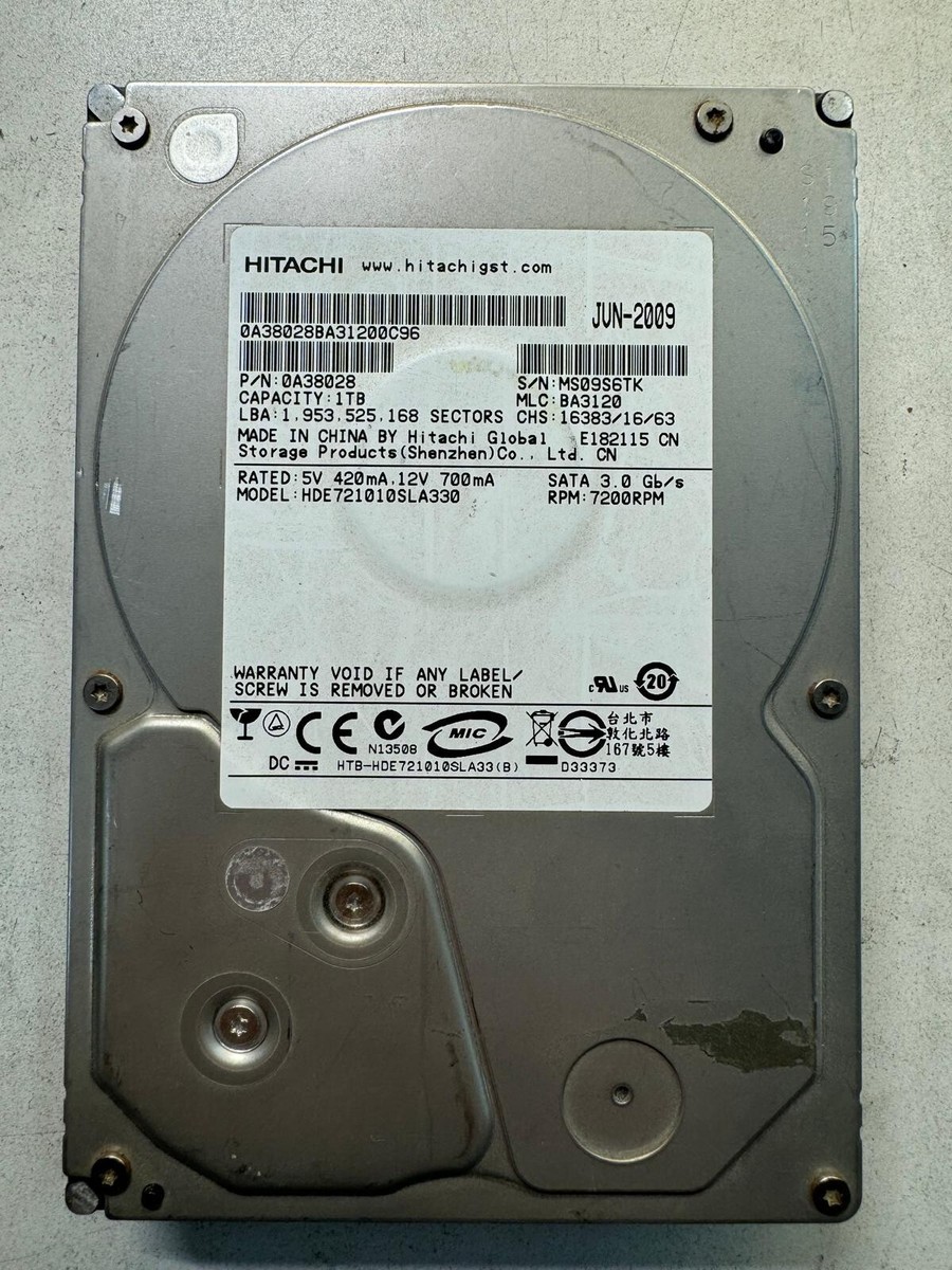 Hitachi/HGST HDE721010SLA330 3.5 HDD 1TB