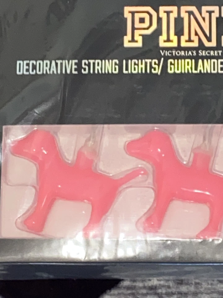 Cadena de luces decorativas ROSA Victoria's Secret para perros uso en cualquier momento rosa intenso RARO Foto 2 de 4