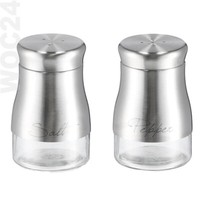 Set Salzstreuer Pfefferstreuer GewüRzstreuer Glas-Edelstahl Salz Pfeffer Streuer