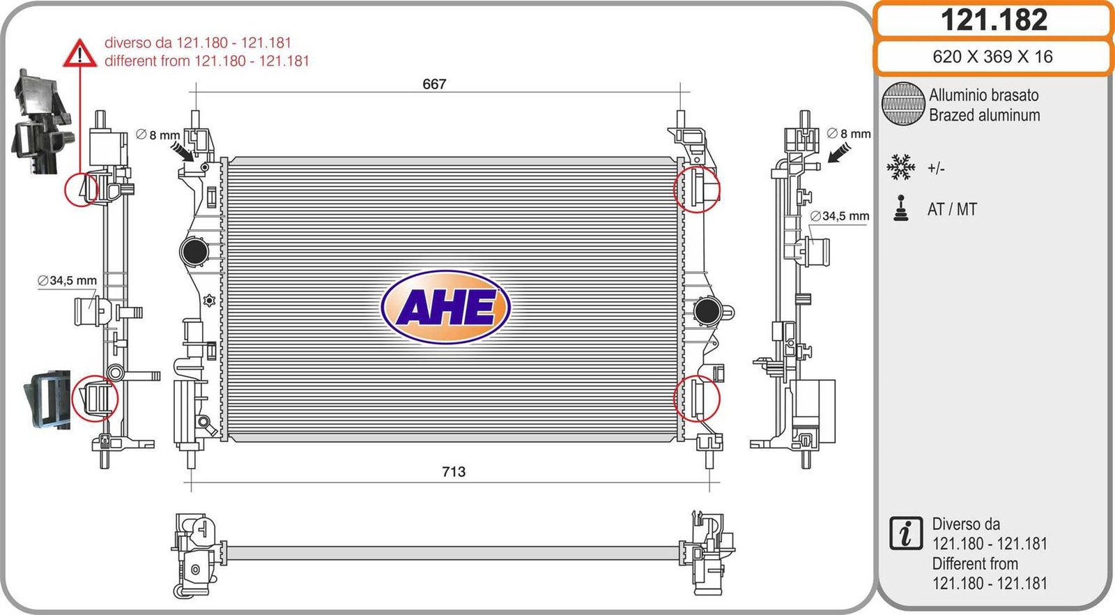 Radiateur de refroidissement Opel Corsa E 1.6 Turbo et Adam 1.0 essence