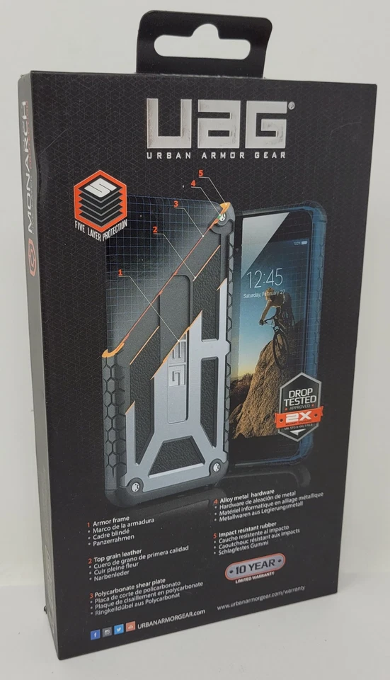 UAG Monarch 系列保护壳 适用于 iPhone X (5.8) - 石墨 灰色 — 第 2/3 张图片