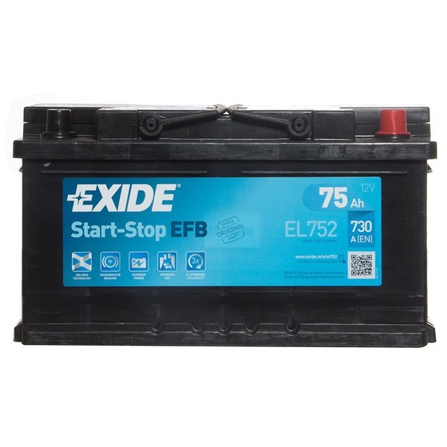 Аккумулятор exide el752 Аккумулятор exide el752