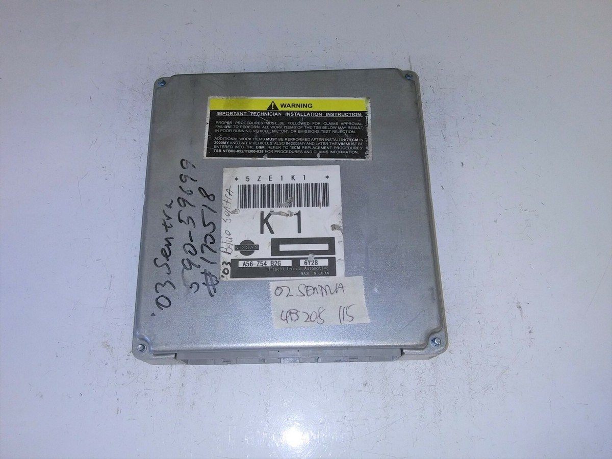 2002 Nissan Sentra ecm computer A56-Z54 B2G | eBay