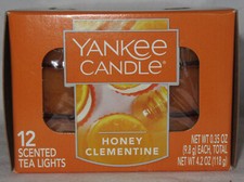 Yankee Candle 12 Scented Tea Light T/L Box Candles HONEY CLEMENTINE