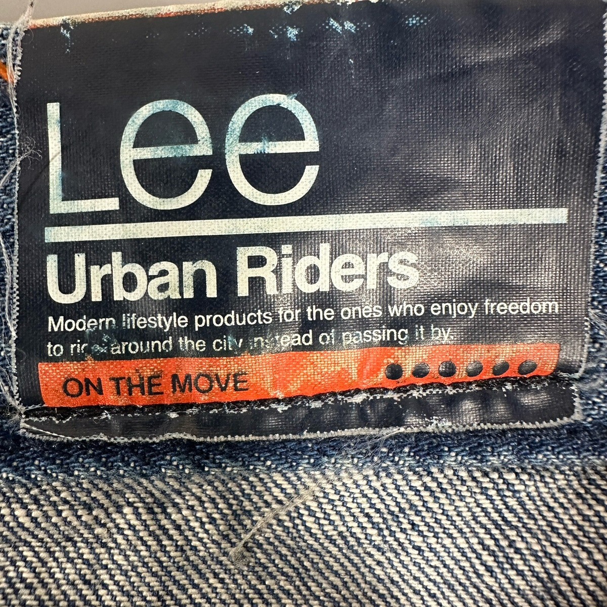 Lee Urban Rider Jeans On the Move Mens Size 32x32 Blue Retro