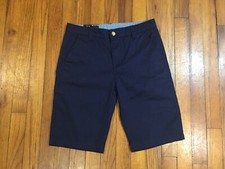 New CHAPS 32 Youth Boys Size 14 Reg Fits 28W Flat Front Casual Shorts Uniform