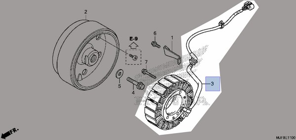 Honda 2014-2018 CTX Stator 31120-MJF-A01 Neu OEM-image
