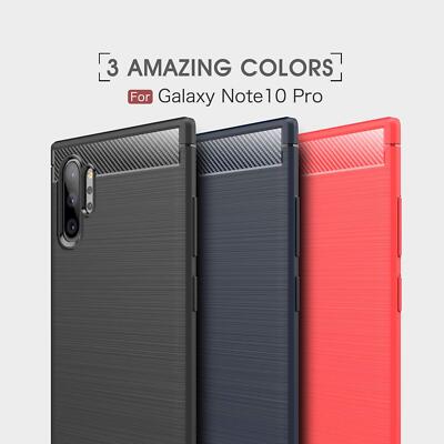 For Samsung Galaxy Note 10+ Plus 5G Black Red Carbon Fibre