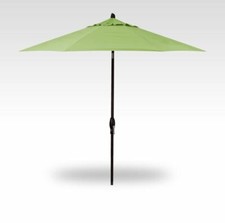 Patio Umbrella Treasure Garden Premium 9 Ft Auto Tilt Market w/ Alum Black Frame