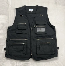Blue Stone Safety Vest Men Large Black Conceal Carry Utility Cargo Pockets