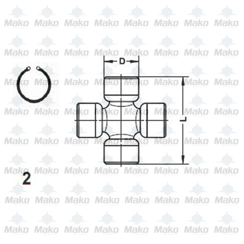 Junta universal del eje de transmisión SVL Spicer serie 1410 5-160X (1,188" x 4,188") Foto 2 de 2
