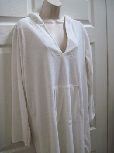 Vestido de peluche de algodón blanco para mujer Ralph Lauren XL con capucha nuevo con etiquetas - Imagen 4 de 23