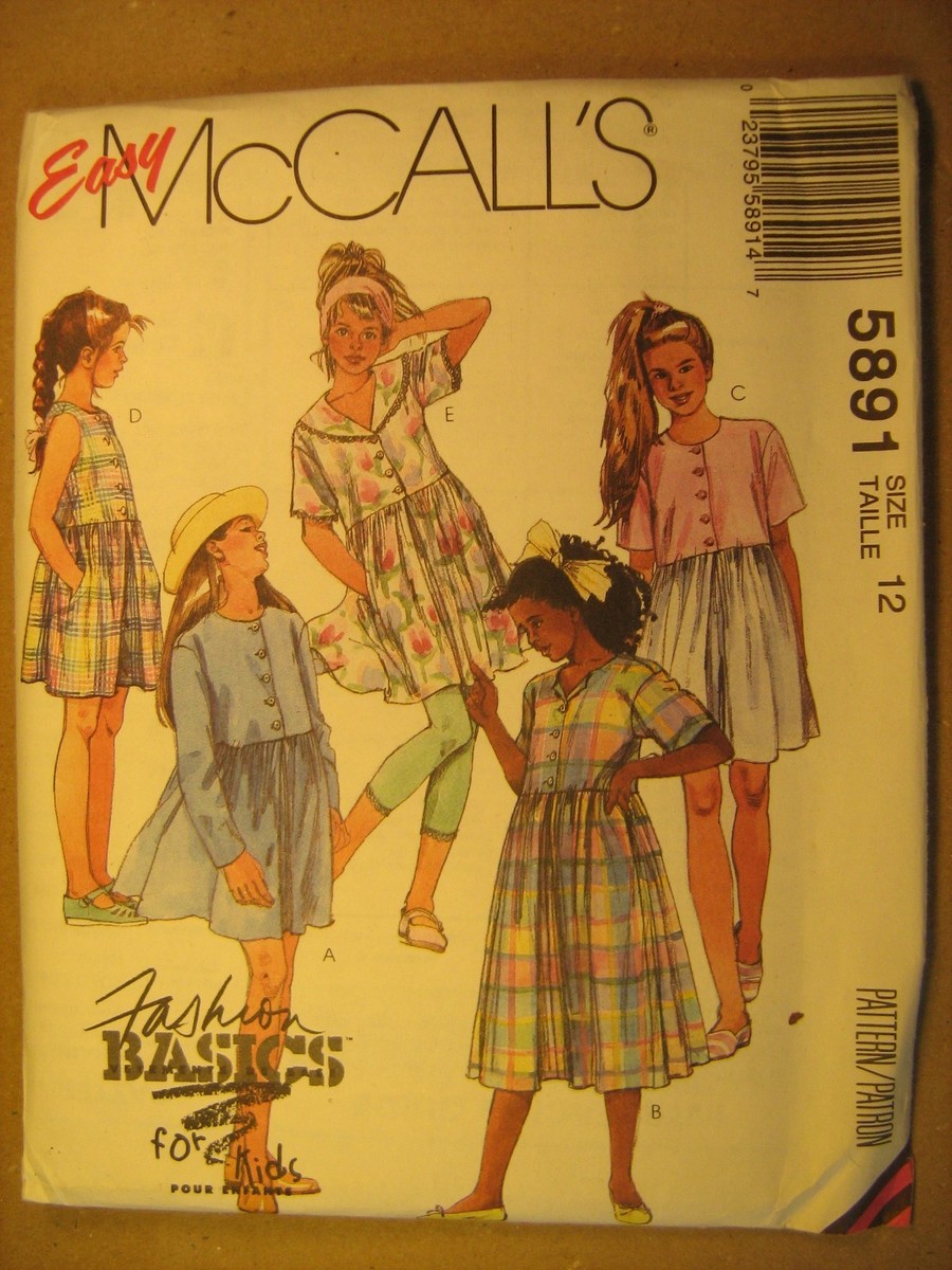 UNCUT Sewing Pattern 1992 McCALL'S Size 10,12 DRESS Jumpsuit UNCUT Sewing Pattern 1992 McCALL'S Size 10,12 DRESS Jumpsuit