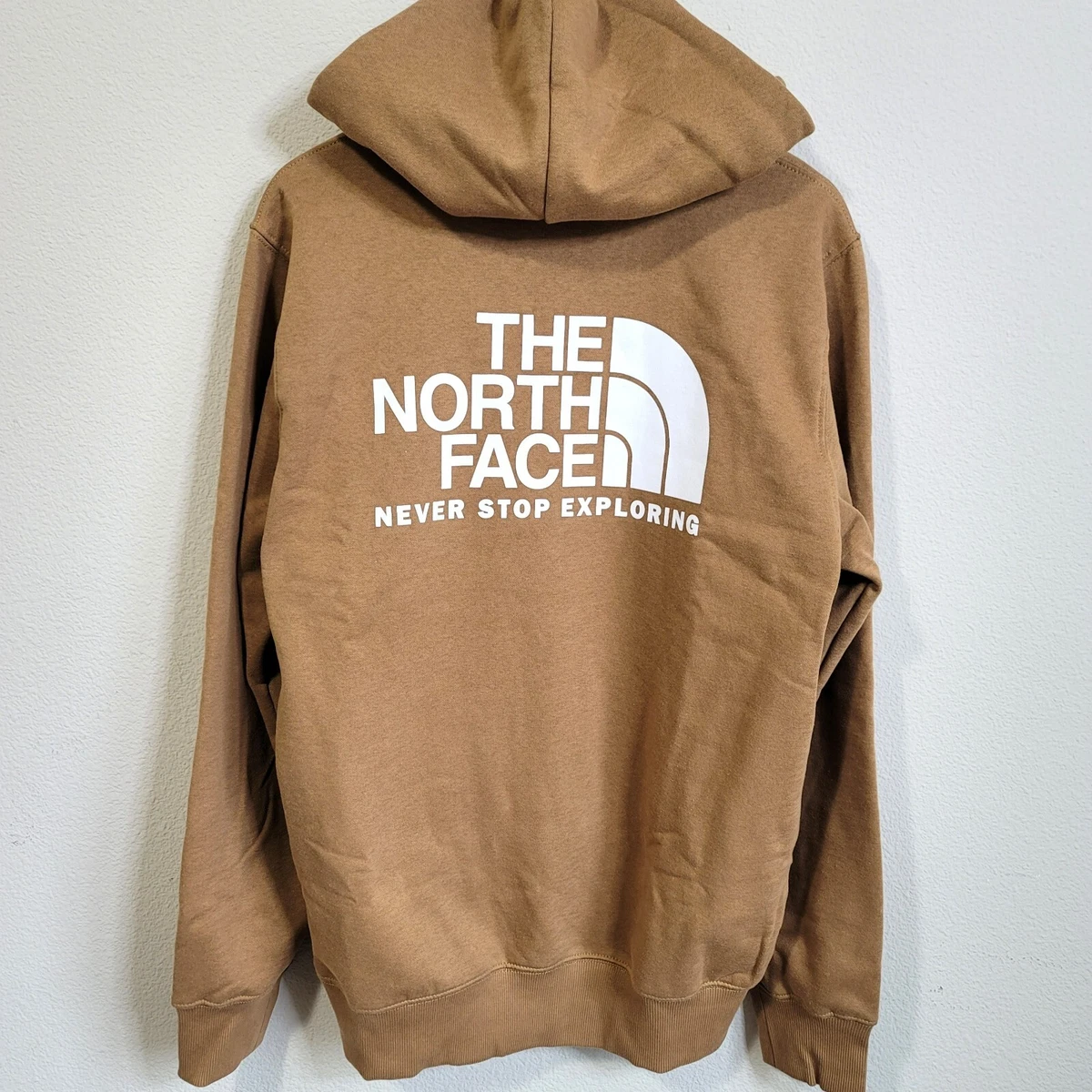 Men's The North Face TB Hoodie Never Stop Explore Back Logo Utility Brown  Size M