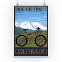 Co - Ride The Trails - Mountain Bike - Lp Artwork (12x18 Art Print) Co - Ride The Trails - Mountain Bike - Lp Artwork (12x18 Art Print)