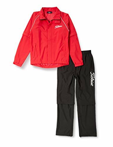 Titleist Golf Stratch Rain Wear Jacket & Pants Red Size M TSMR1592