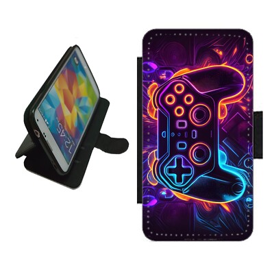 Gamer Controller Handy Hülle Wallet Flip Cover für iPhone Samsung Google GAM1