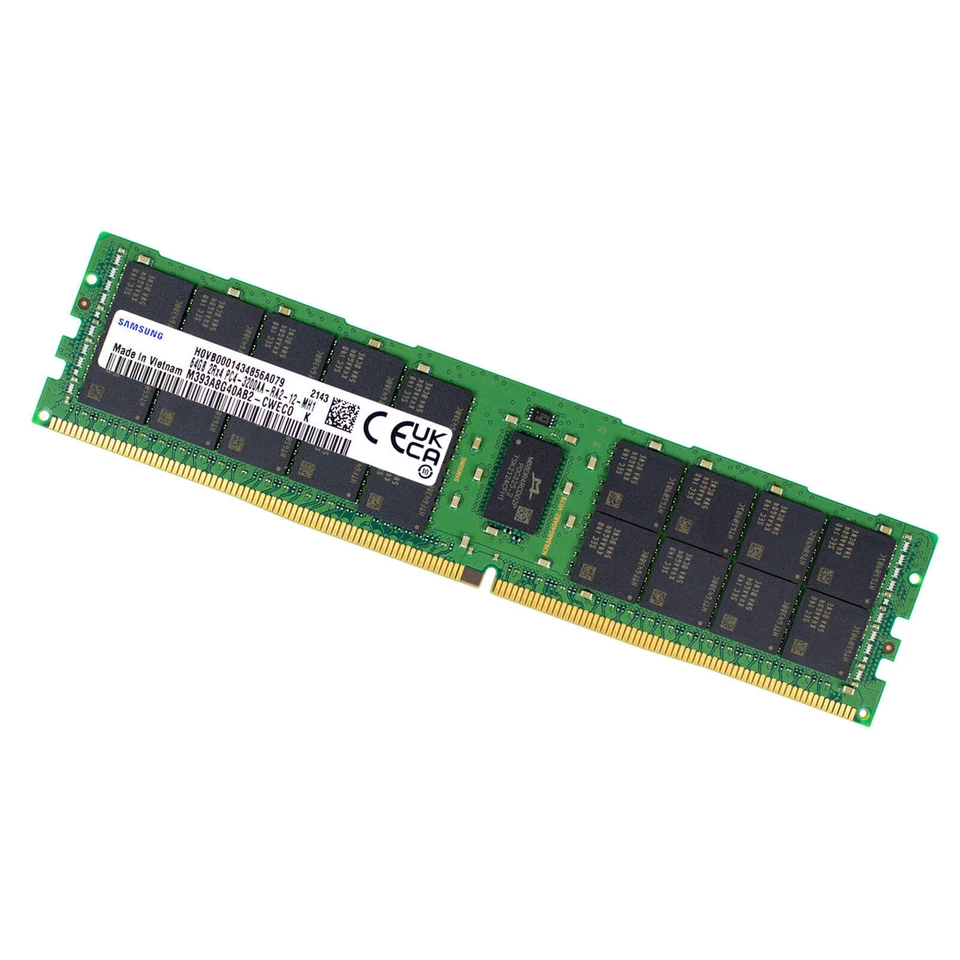 Samsung 64GB 3200MHz DDR4 RAM 2RX4 DIMM PC4-3200AA ECC Registered Server Memory - Image 3 of 3