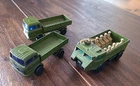 Matchbox 2 x 1978 Green Mercedes Trucks & 1975 Personnel Carrier. Lesney