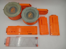 Lot of Nerf Dart Gun 35 Round Drums, 2 18 Rnd Magazines Clip N-Strike Elite Plus