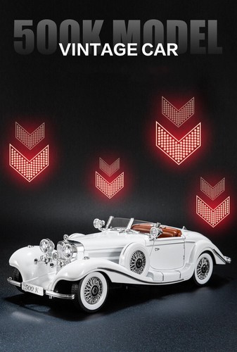 1:18 1936 Mercedes-Benz 500K Special Roadster Diecast Model Car Vintage Toy Gift - Picture 6 of 15