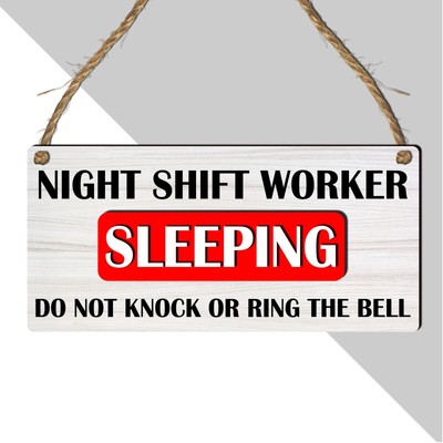 Schieber Nicht Stören NIGHT SHIFT WORKER DO NOT DISTURB KEEP QUIET SLEEPING DOOR SIGN Frei Besetzt Schild