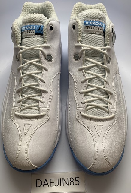 white and blue jumpman jordans