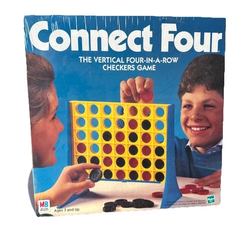 1998 Connect Four Vertical Checkers Game Milton Bradley Vintage Factory Sealed