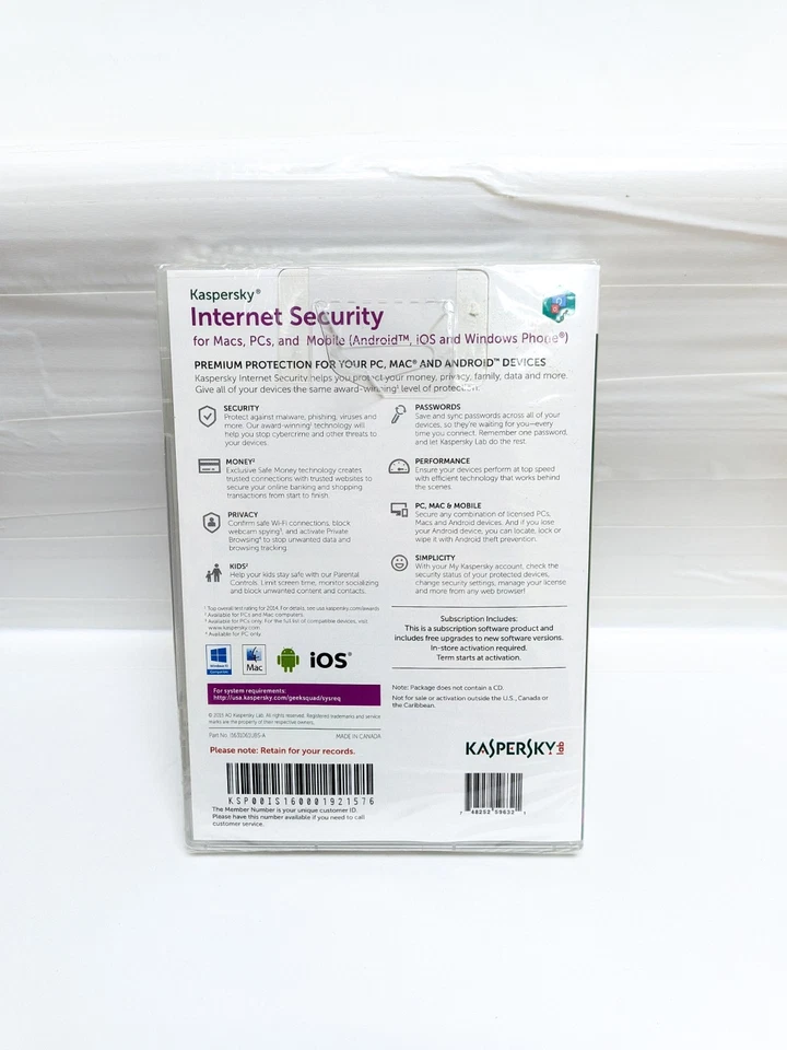Kaspers Internet Security Premium Protection 3 Devices 2014 Sealed MAC iOS & PC - Image 2 of 2