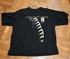 Vintage 1991 Nine Inch Nails T-Shirt NIN  Now I  m Nothing  XL 48 Single Stitch