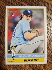 2025 Topps Heritage #296 Mason Montgomery Tampa Bay Rays Rookie RC