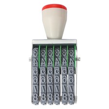 6 Digits Roller Stamp 7.5mm, Number Symbol Rolling Stamp, Gray
