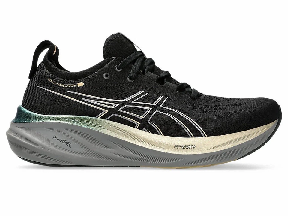 ASICS Gel-Nimbus 26 Platinum 'Black Champagne' Running Shoes RRP $260 ✅Size 11 - image 2 of 4