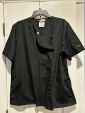 CU Chef Uniforms Black Chefs Short Sleeve Shirt Size Large
