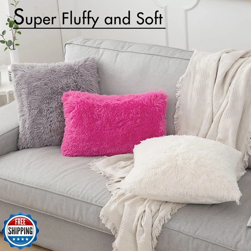 MIULEE Pack de 2 fundas de almohada de lujo de piel sintética invierno Foto 4 de 4