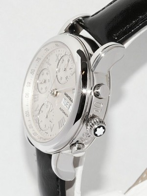 Montblanc Meisterstück 7016 Chronograph Automatic Silver Dial Stainless Steel