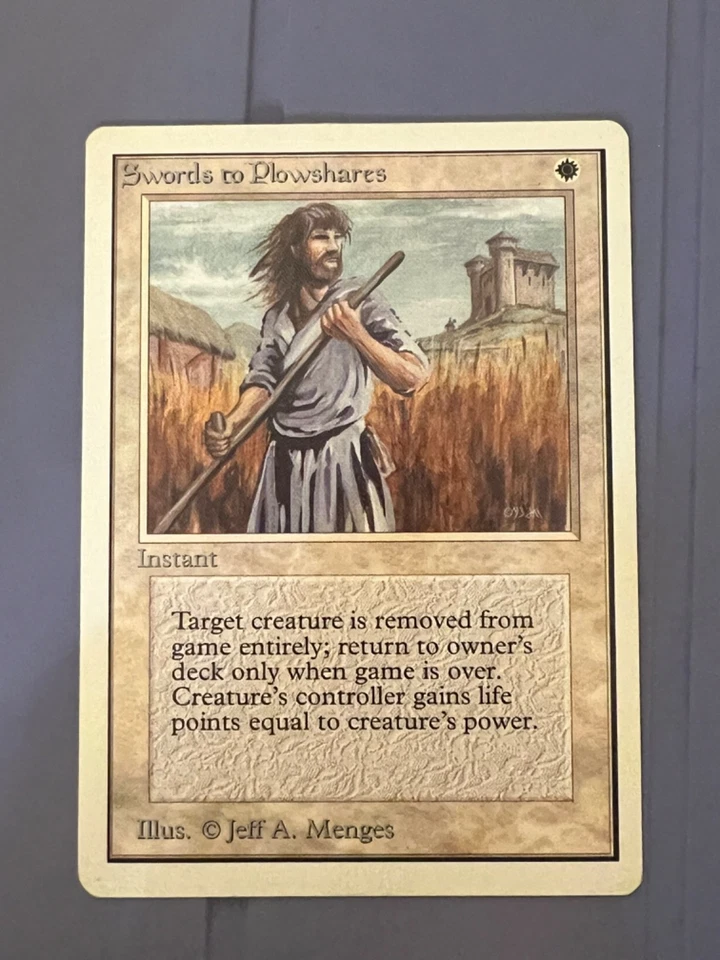 Magic the Gathering MTG Unlimited Swords to Plowshares LP Playset (4) (Beta Bob) - Image 4 of 4