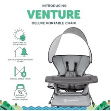 Indoor Outdoor Baby Chair Sun Canopy Elephant Grey