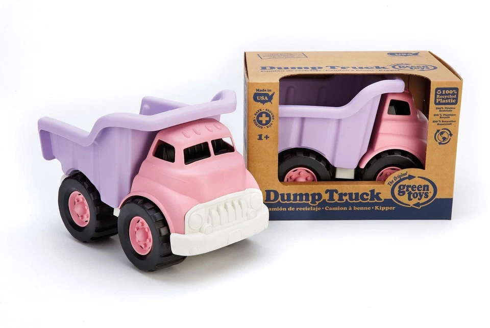 Green Toys Dump Truck in Pink Color - BPA Free, Phthalates Free Play Toys for - Image 3 of 4