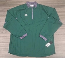 Adidas Mens Fielders Choice Convertible Jacket XL Green Baseball Coach Pullover