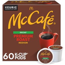 McCafe Decaf Premium Medium Roast K Cup Coffee Pods 60 Count