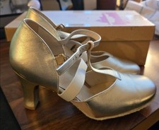 LaDuca Dance T-Strap Character Dance Shoes Heels - Gold Size 37 - Suede Sole