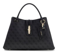 Guess Yvonne Girlfriend Carryall Handtasche Tasche Coal Logo Dunkelgrau Schwarz